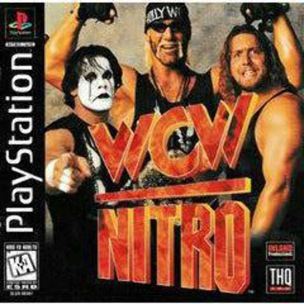 WCW Nitro PS1 PlayStation 1 MD Complete CIB - Good