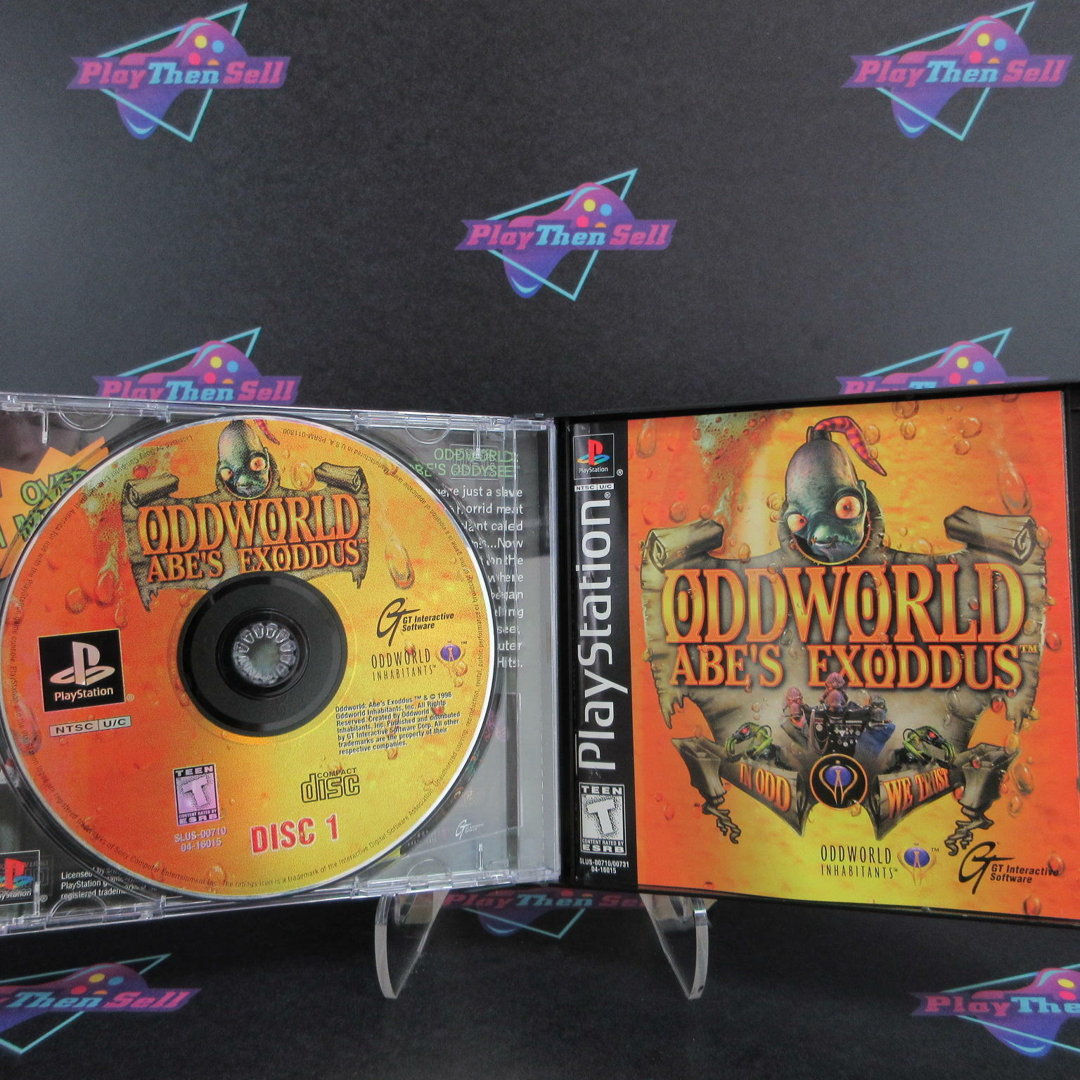 Oddworld Abe's Exoddus PS1 PlayStation 1 + Reg Card - Like New