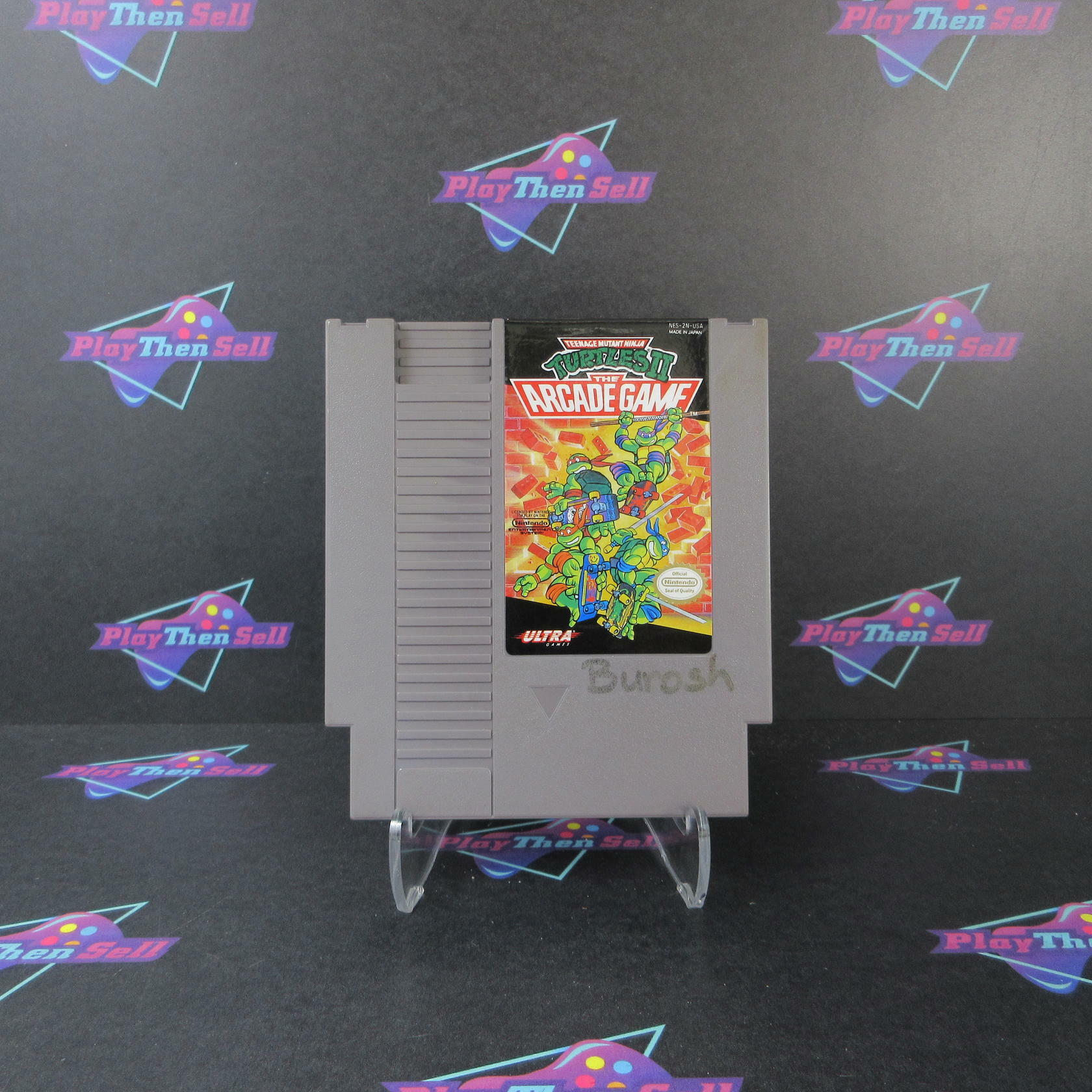 TMNT II The Arcade Game Nintendo NES Cart Only AD Authentic / Tested - Good