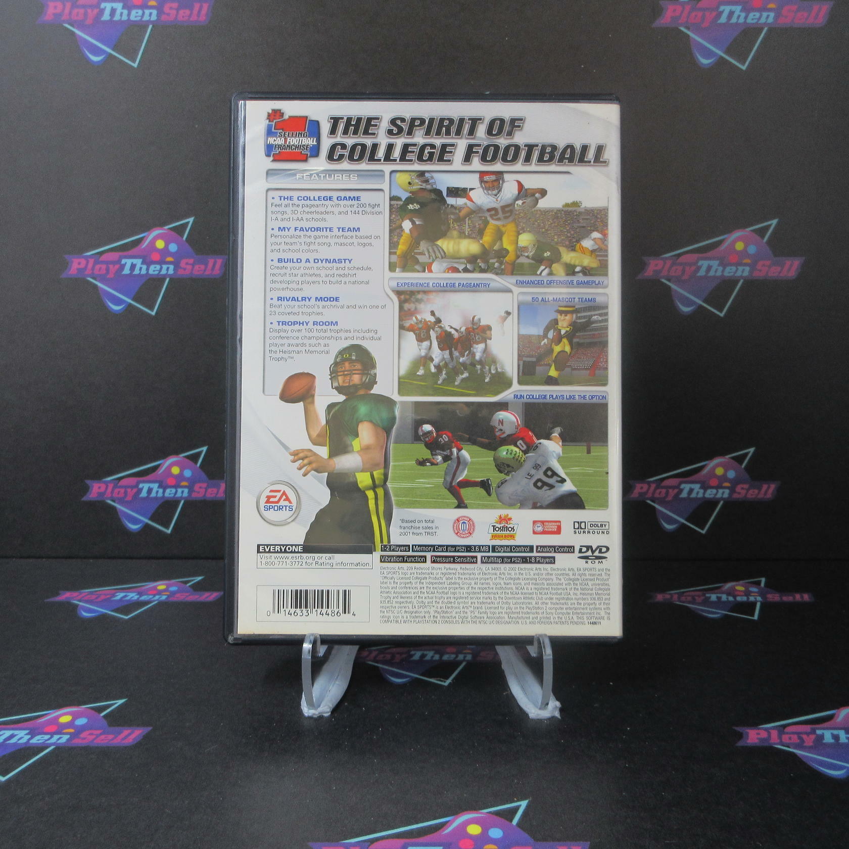 NCAA Football 2003 + Reg Card PS2 PlayStation 2 AD Complete CIB - Good