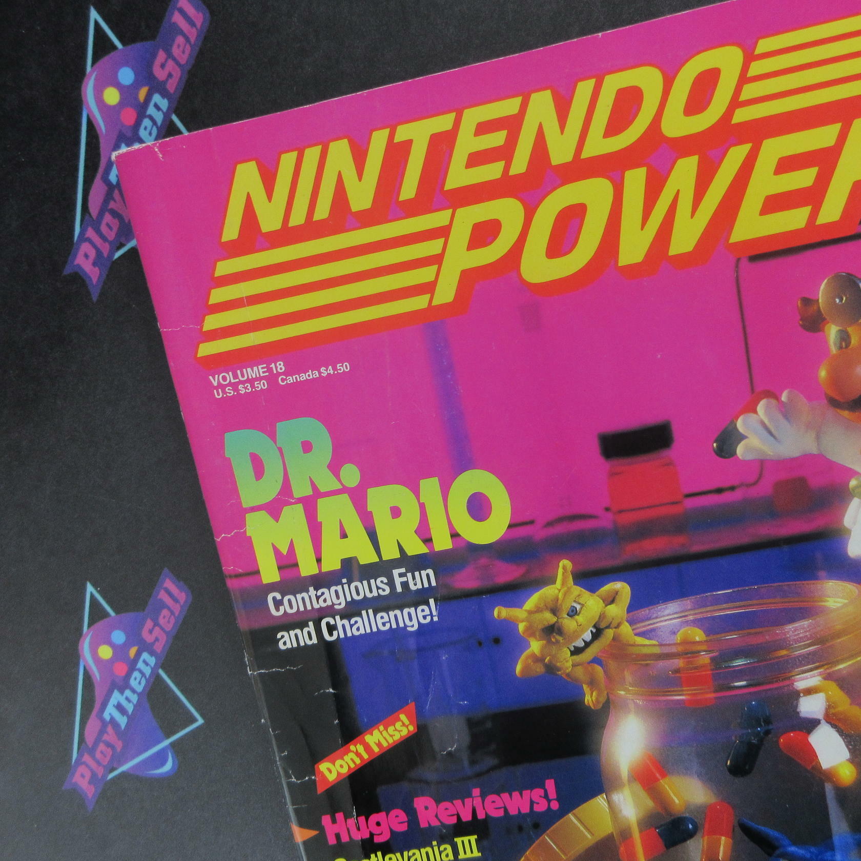 Nintendo Power Magazine volume #18 + Poster - See Pics - Good