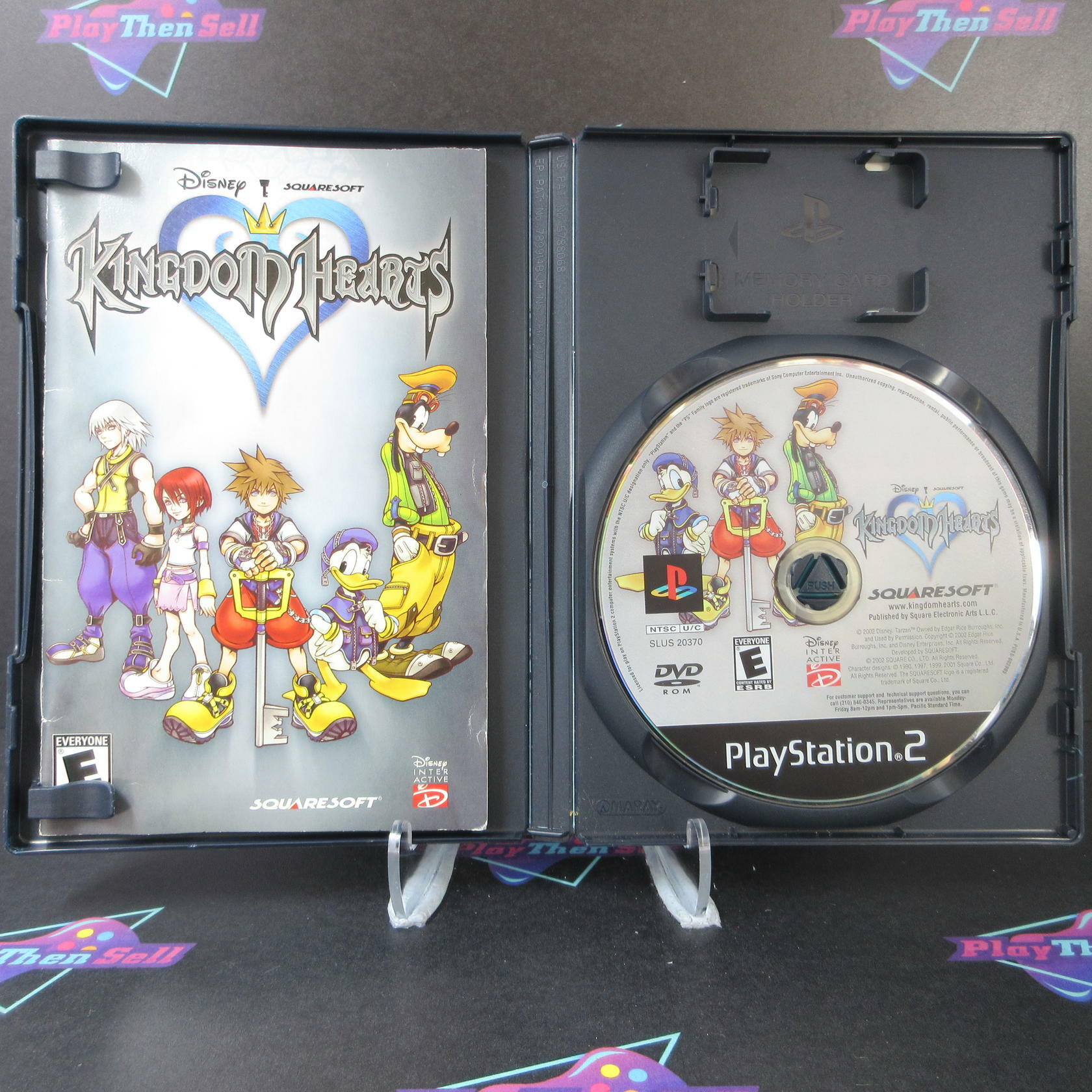 Kingdom Hearts + Reg Card PS2 PlayStation 2 AD Complete CIB - Good