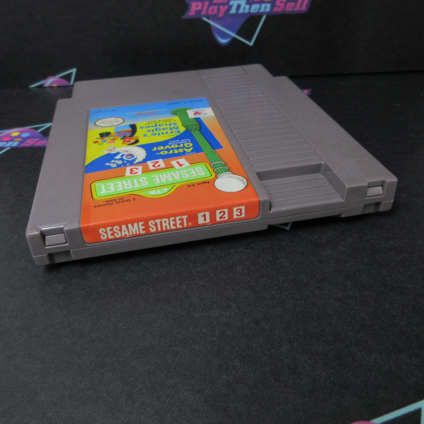 Sesame Street 123 Astro-Grover NES Cart + Manual Authentic / Tested - Good