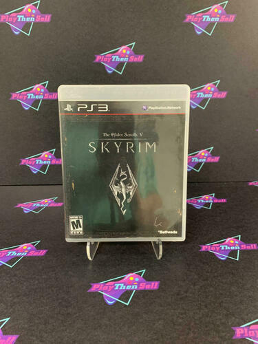 Elder Scrolls V Skyrim PS3 PlayStation 3 AD Complete CIB - Good