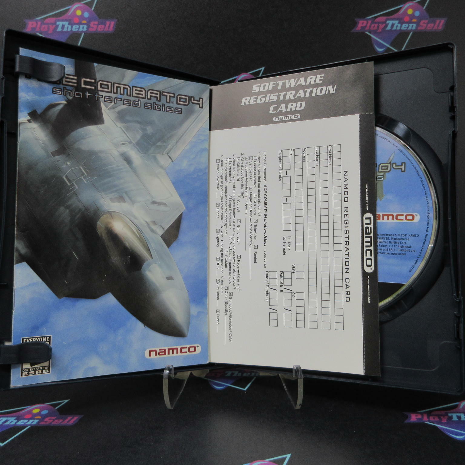 Ace Combat 4 Shattered Skies PS2 PlayStation 2 + Reg Card - Like New