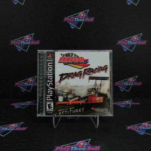 IHRA Drag Racing + Reg Card PS1 PlayStation 1 MD Complete CIB - Good