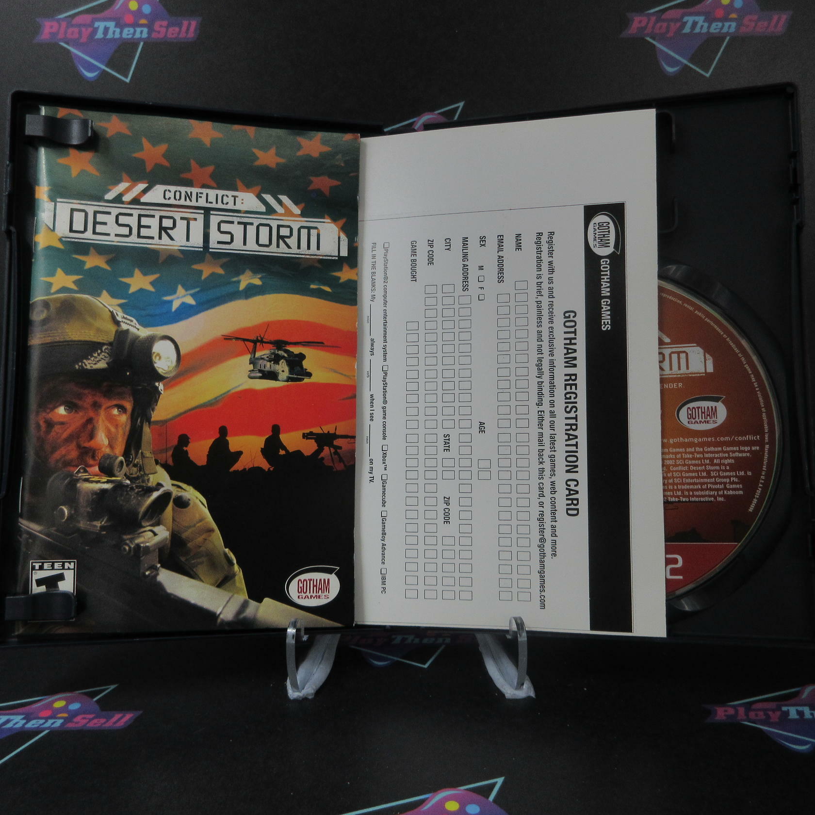 Conflict Desert Storm GH + Reg Card PS2 PlayStation 2 DD Complete CIB - Good