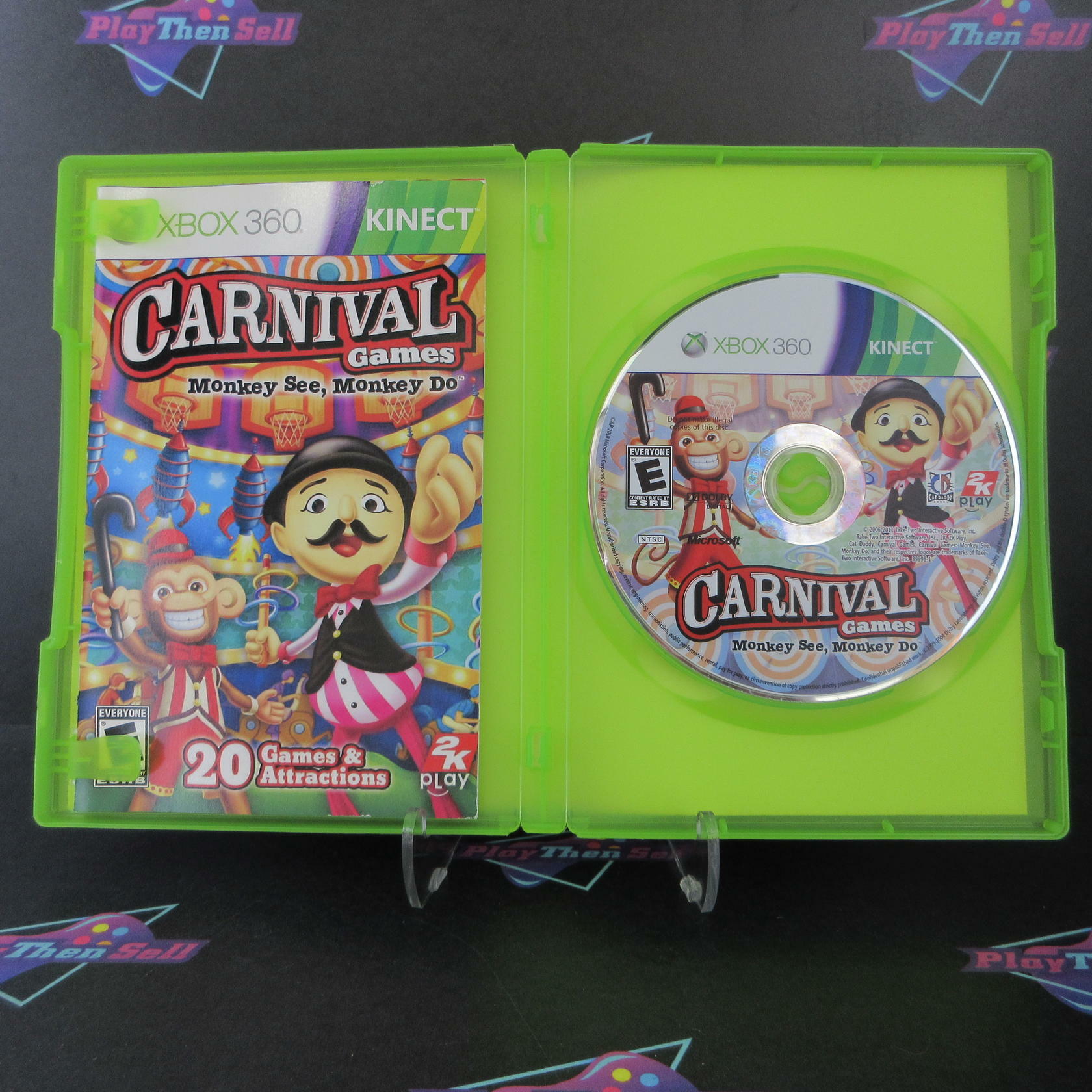 Carnival Games Monkey See Monkey Do Xbox 360 AD Complete CIB - Good