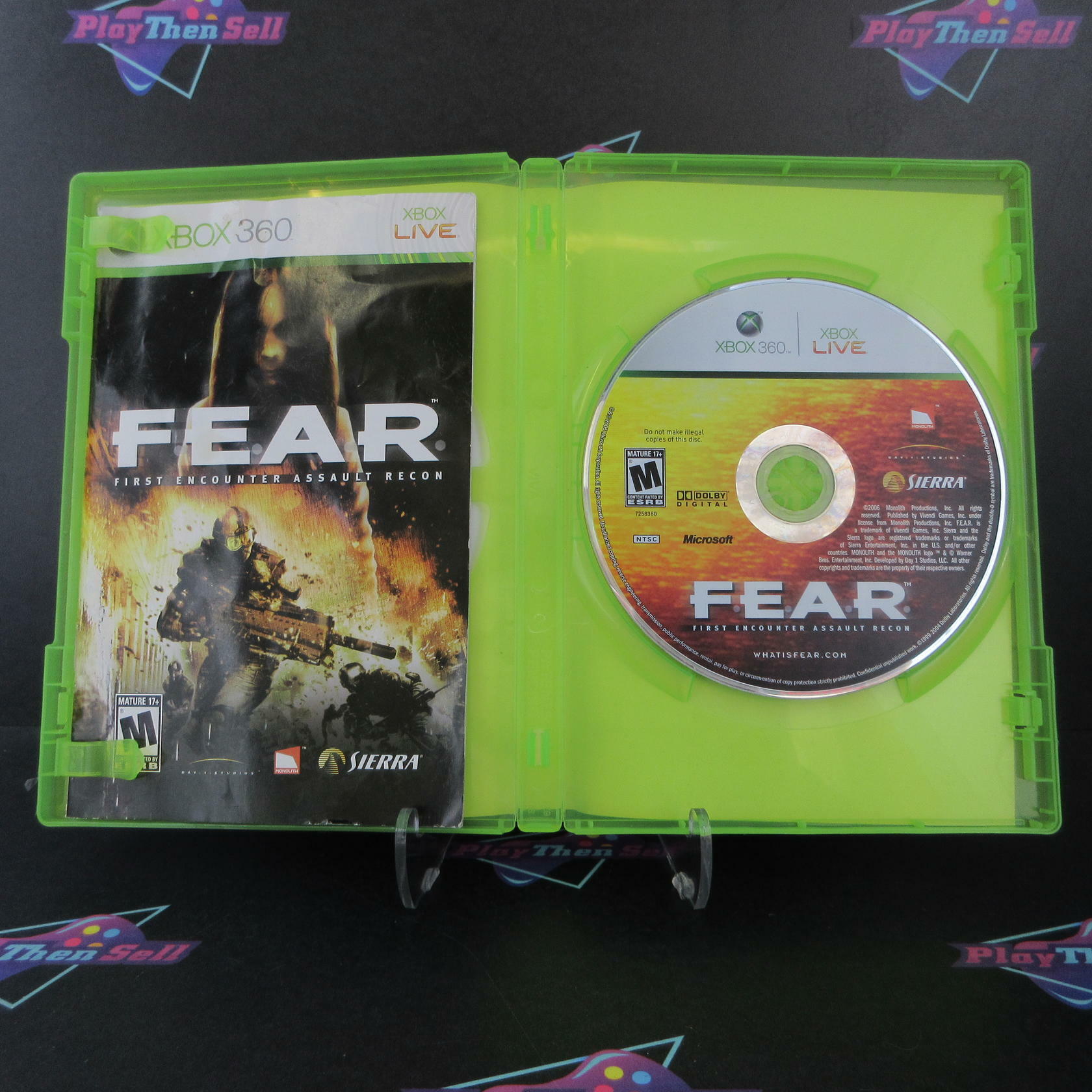 F.E.A.R. First Encounter Assault Recon Xbox 360 AD/MD Complete CIB - Good