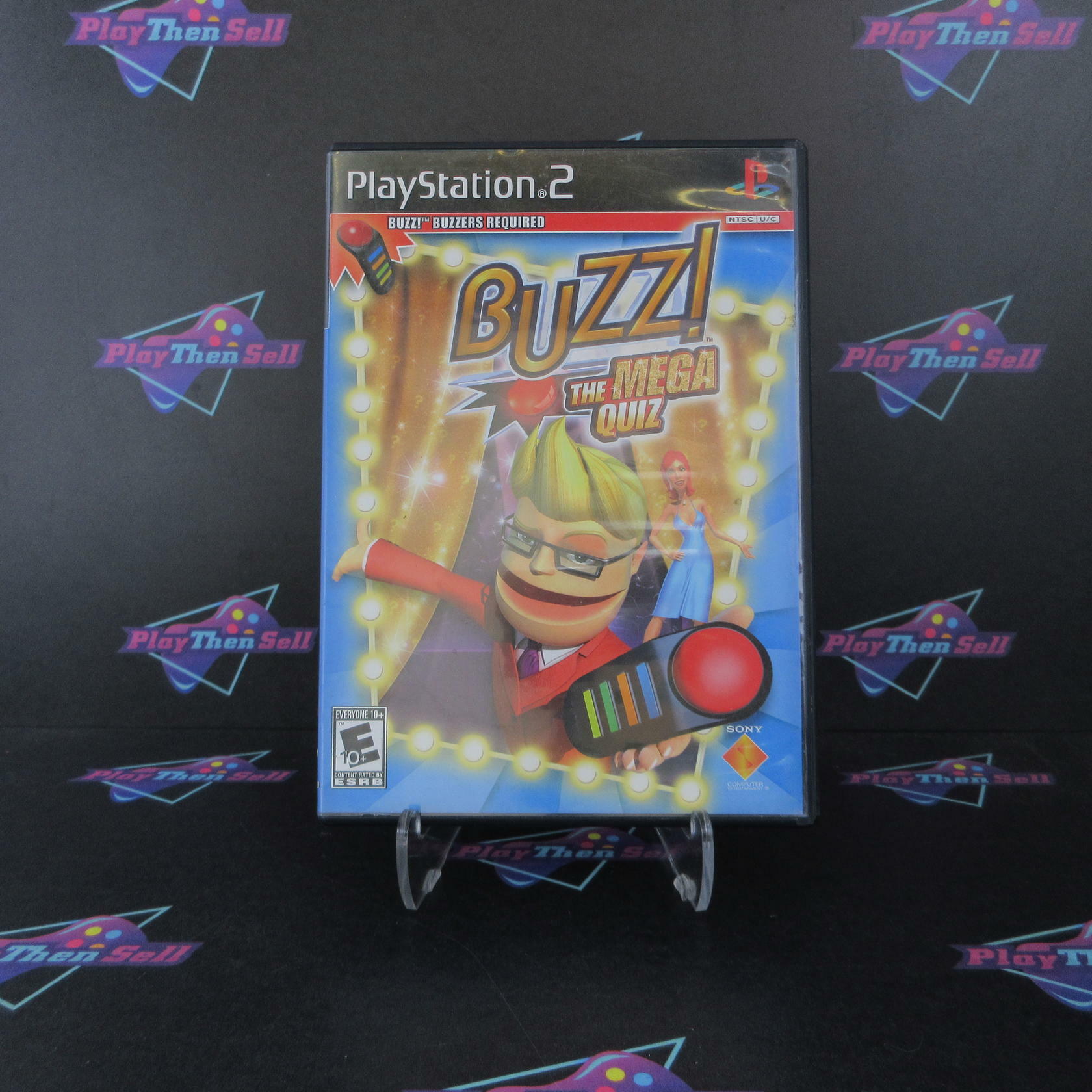 BUZZ The Mega Quiz PS2 PlayStation 2 DD + Reg Card Complete CIB - Good